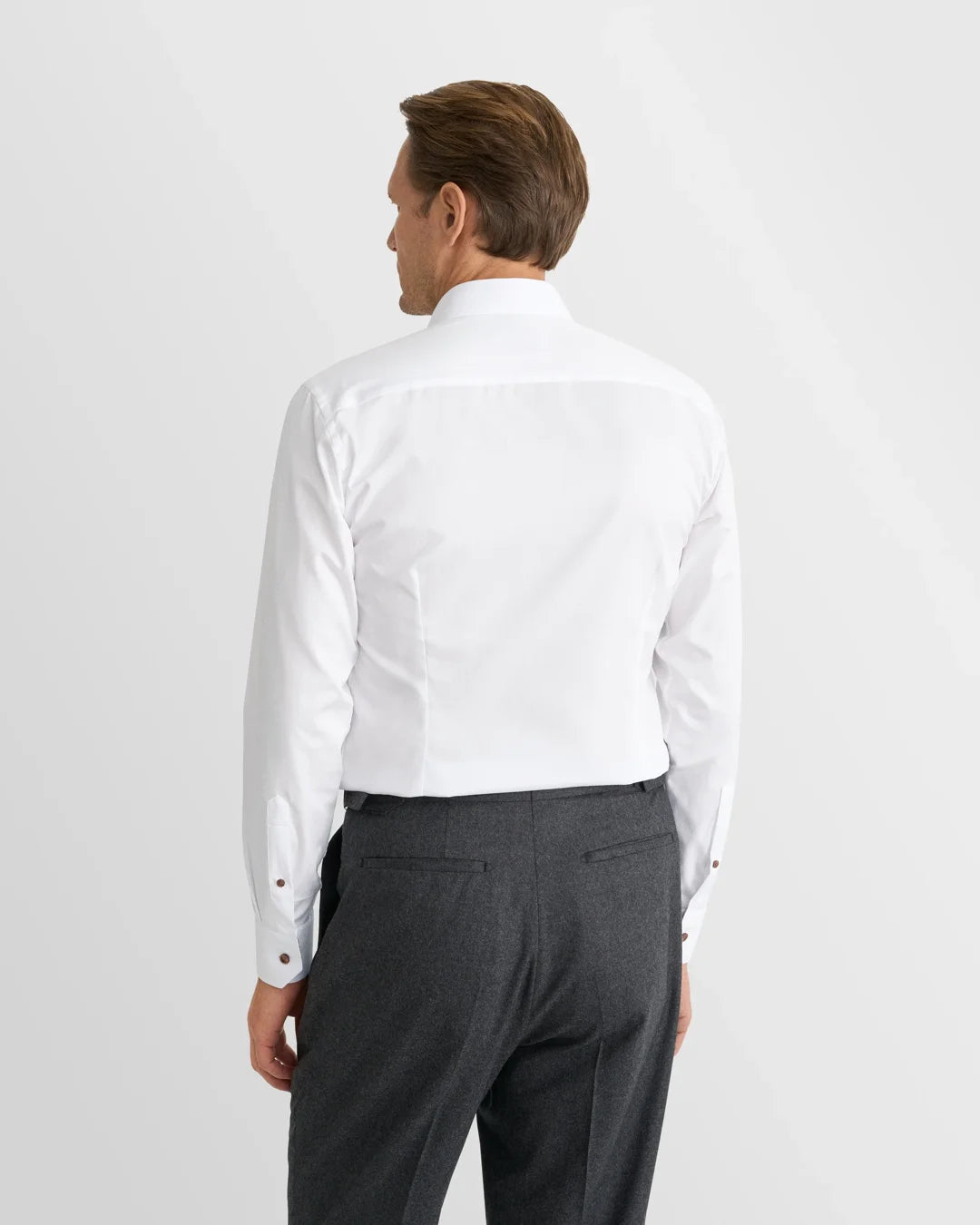 Eton Paisley Effect Signature Twill Contemporary Fit Shirt-White