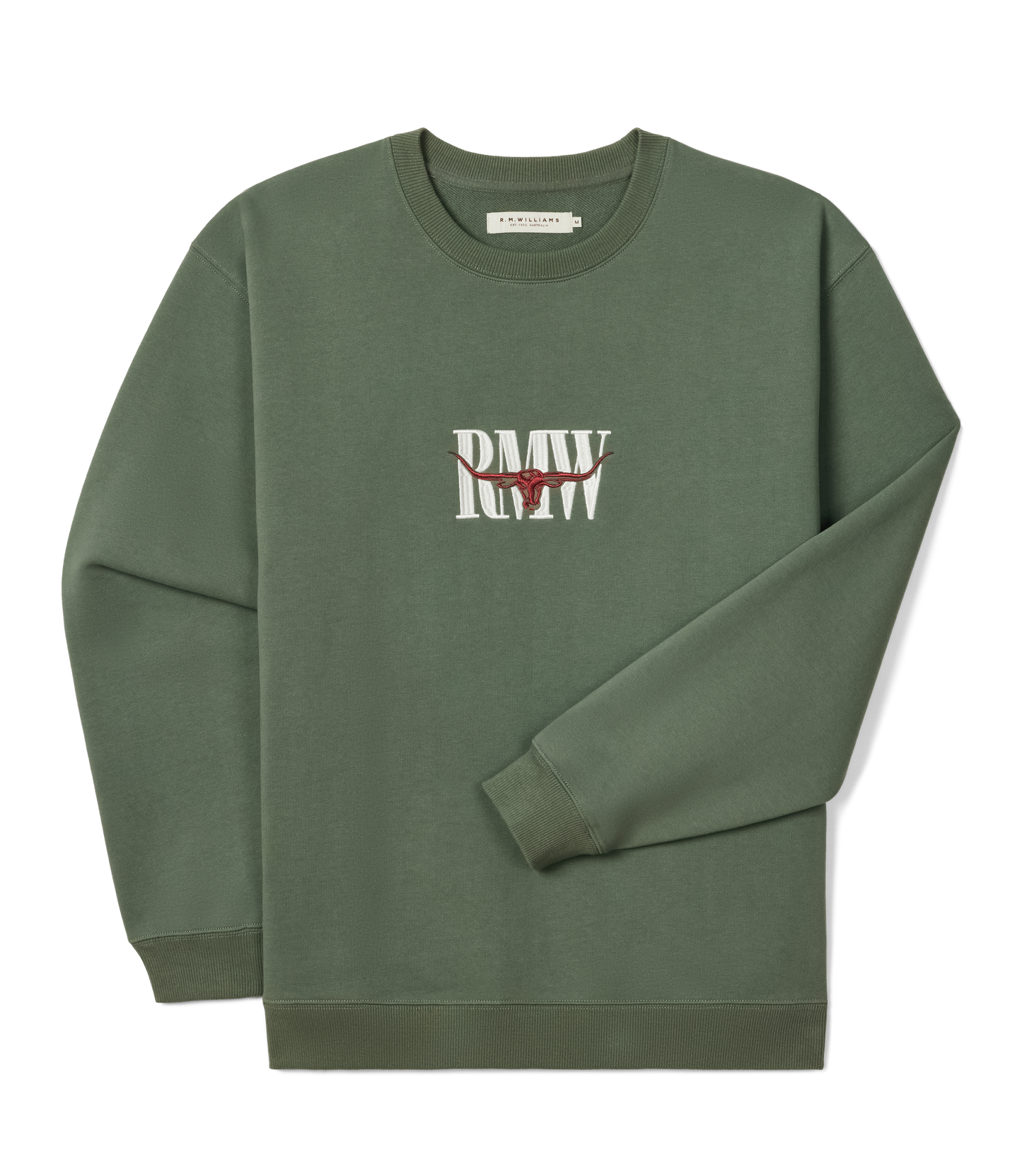 RM Williams Heritage Crew Sweatshirt-Spruce Green