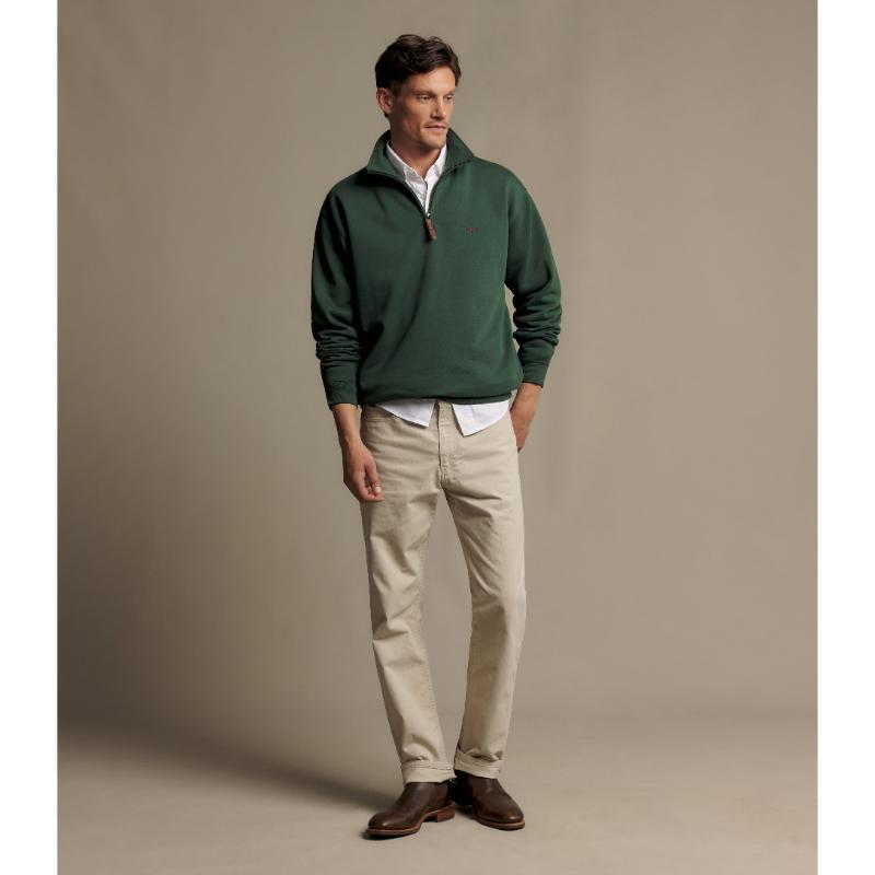 RM Williams Mulyungarie 1/4 Zip Sweatshirt-Pine