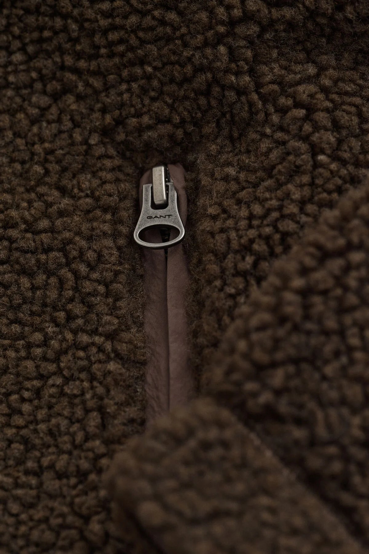 GANT Reg Fit Fleece Jacket-Shadow Brown