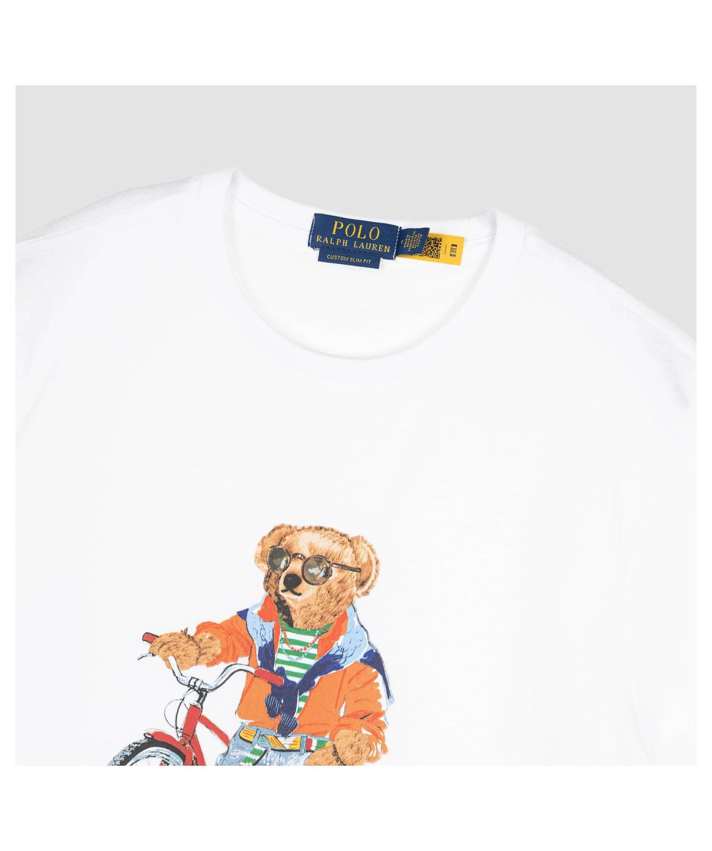 Polo Ralph Lauren Custom Slim Fit Polo Bear T-Shirt-White