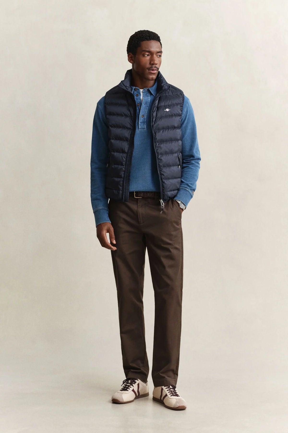 GANT Light Down Gilet-Evening Blue