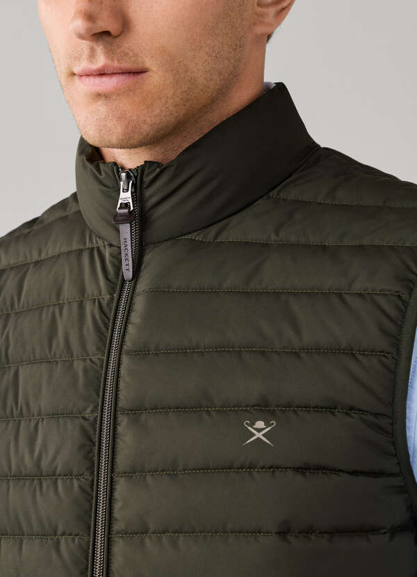 Hackett London Ultra Lightweight Gilet-Hunter Green