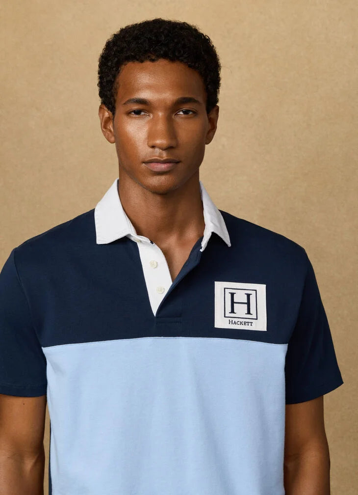 Hackett Heritage Short Sleeve Rugby Shirt - Old Navy
