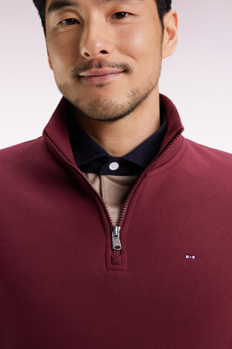 Eden Park 1/4 Zip Burgundy Fleece Sweatshirt