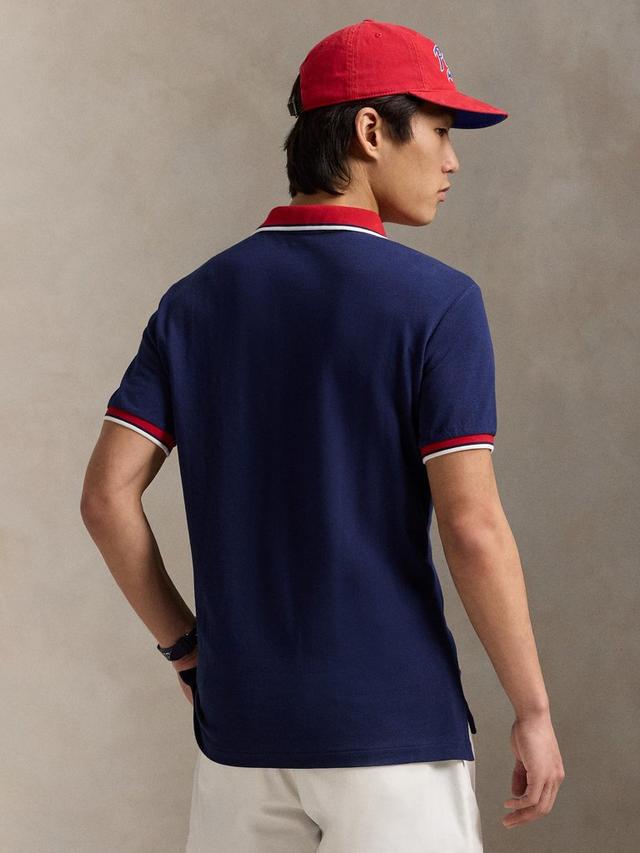 Polo Ralph Lauren Custom Slim Fit Navy/Red Polo Shirt