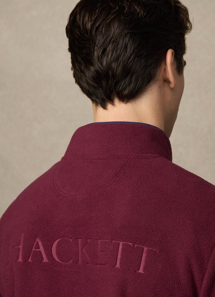 Hackett Logo Fleece 1/4 Zip Sweat