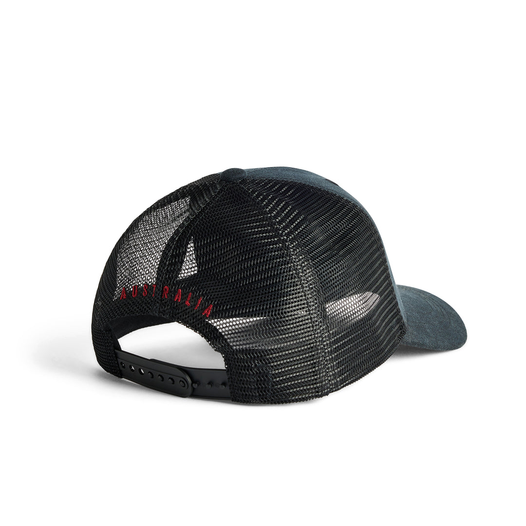 RM Williams RMW Longhorn Trucker Cap-Black Wash