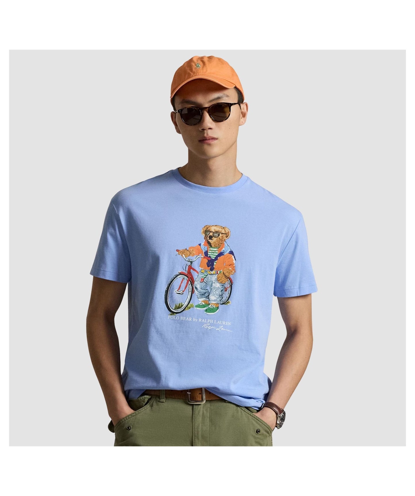 Polo Ralph Lauren Custom Slim Fit Polo Bear T-Shirt- Austin Blue