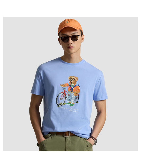 Polo Ralph Lauren Custom Slim Fit Polo Bear T-Shirt- Austin Blue