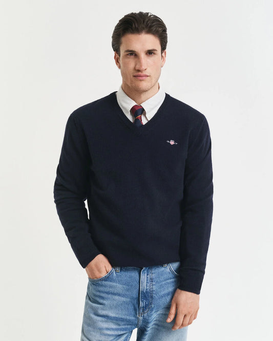 GANT Superfine Lambswool V-Neck Sweater
