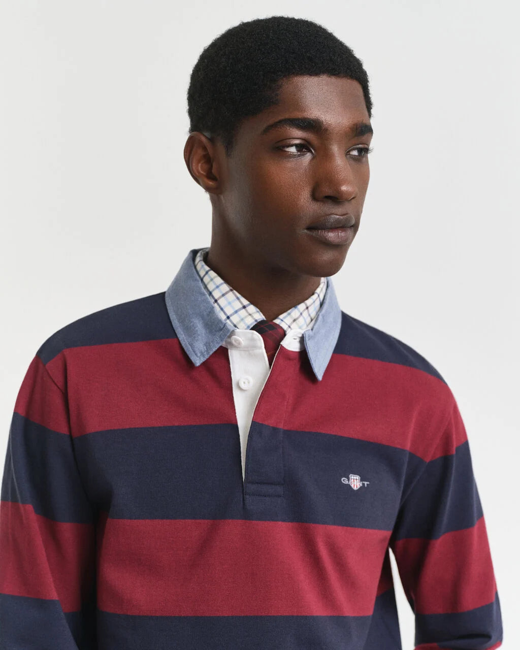 GANT Chambray Collar Striped  Heavy Rugger