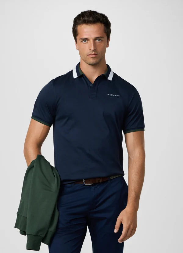 Hackett Sport Classic Fit Club Collar Polo Shirt