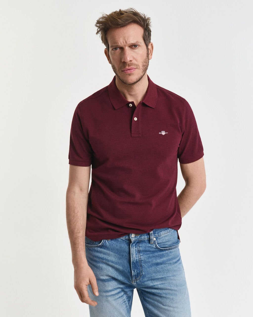 GANT Reg Fit Shield Pique Polo Shirt