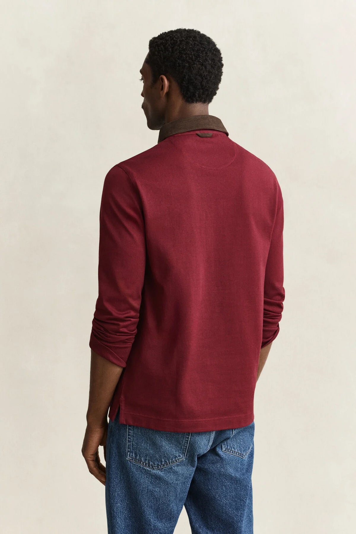 GANT Reg Fit Corduroy Collar Rugger-Deep Grape Wine