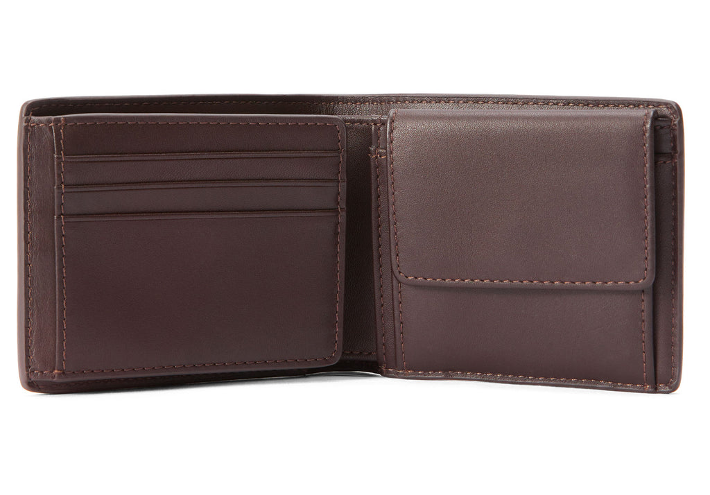RM Williams Chestnut Leather Wallet with coin pocket & tab