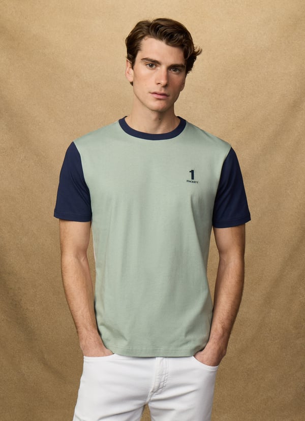 Hackett Heritage Classic Fit Multi T-Shirt - Sage Green