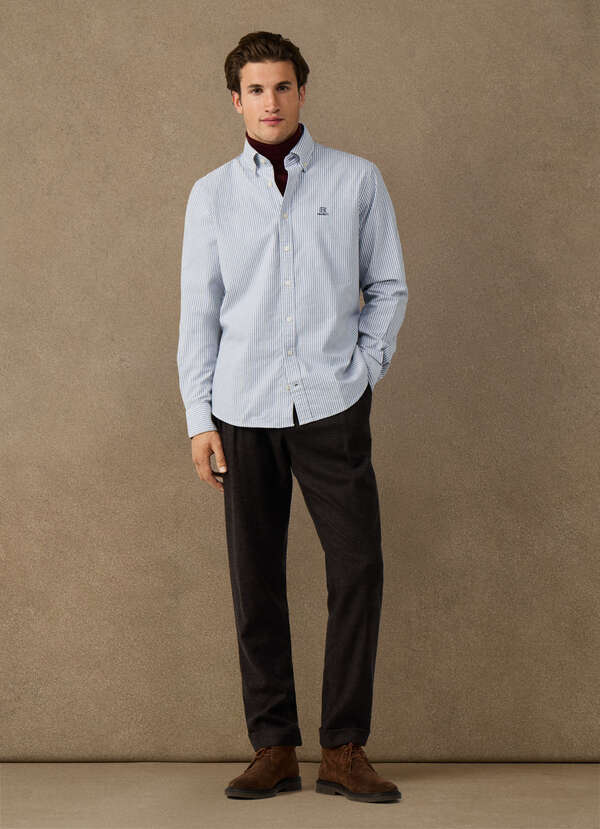 Hackett Heritage Classic Fit Striped Oxford Shirt-Old Navy