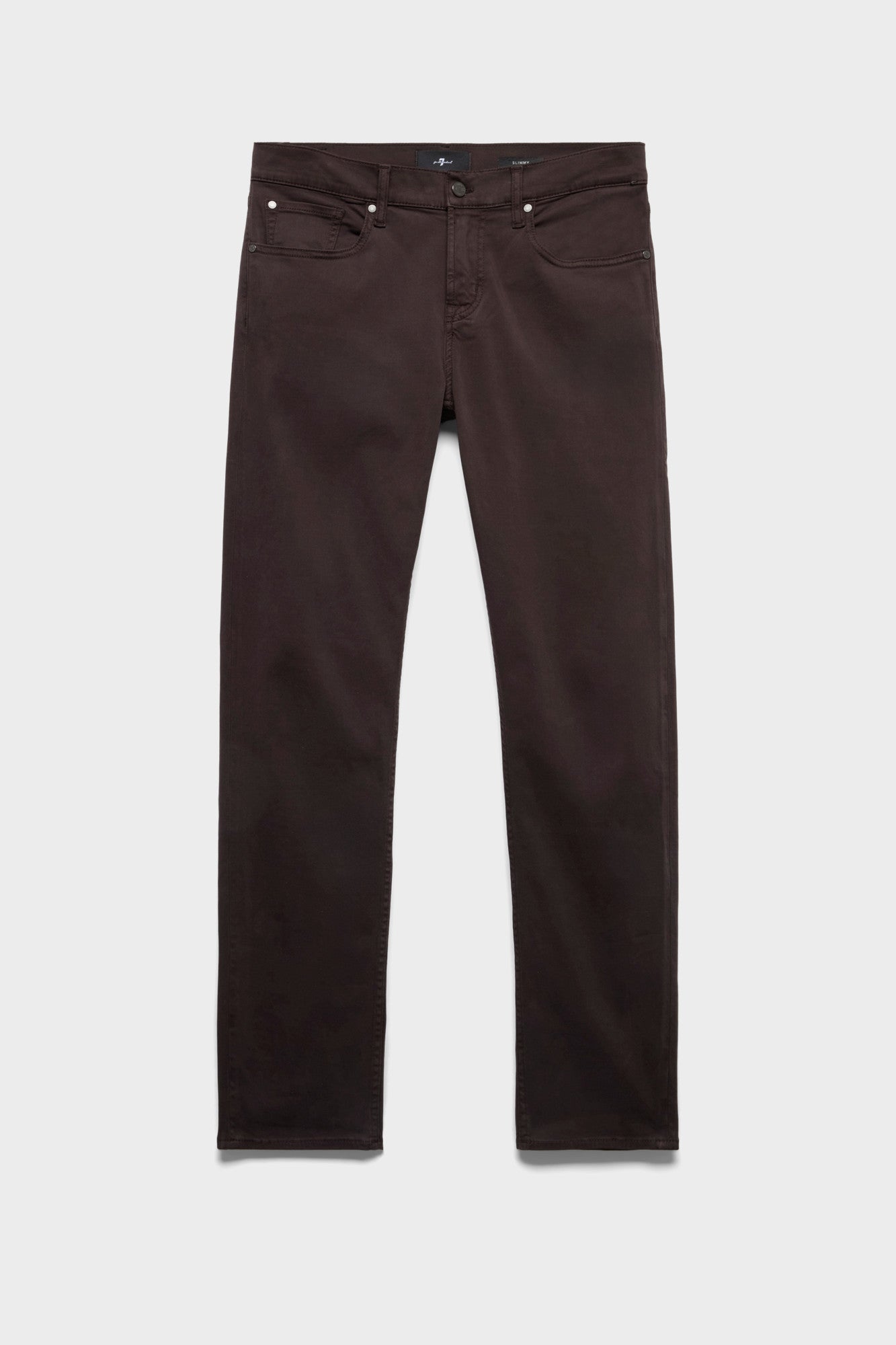7 For All Mankind Luxe Performance Slimmy Stretch Sateen-Molasses
