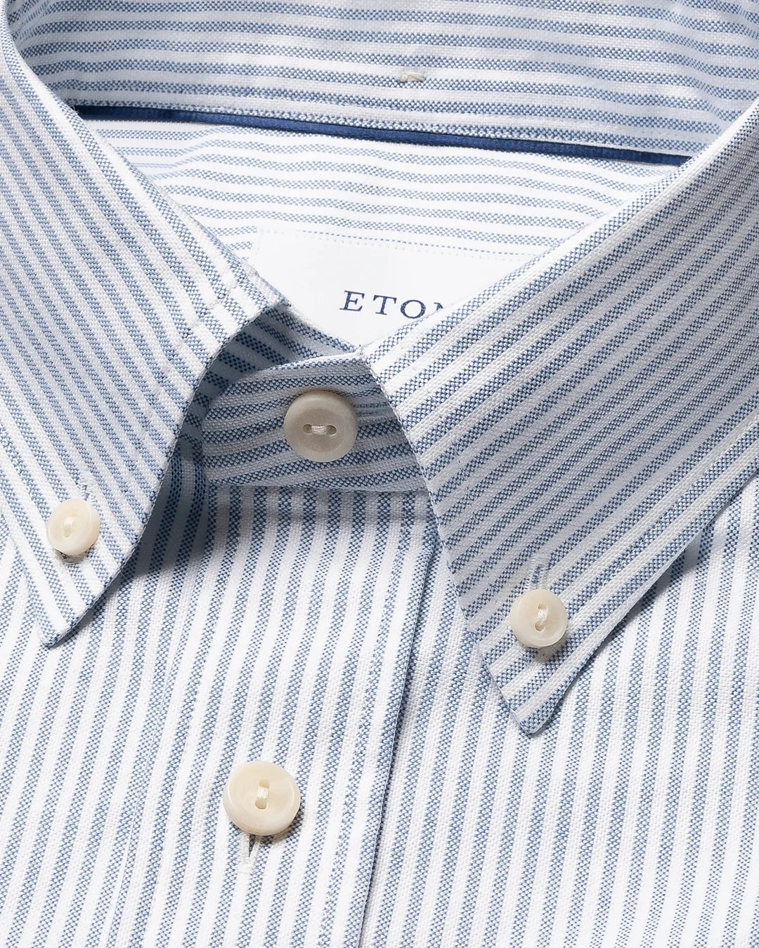 Eton Striped Oxford Shirt-Blue