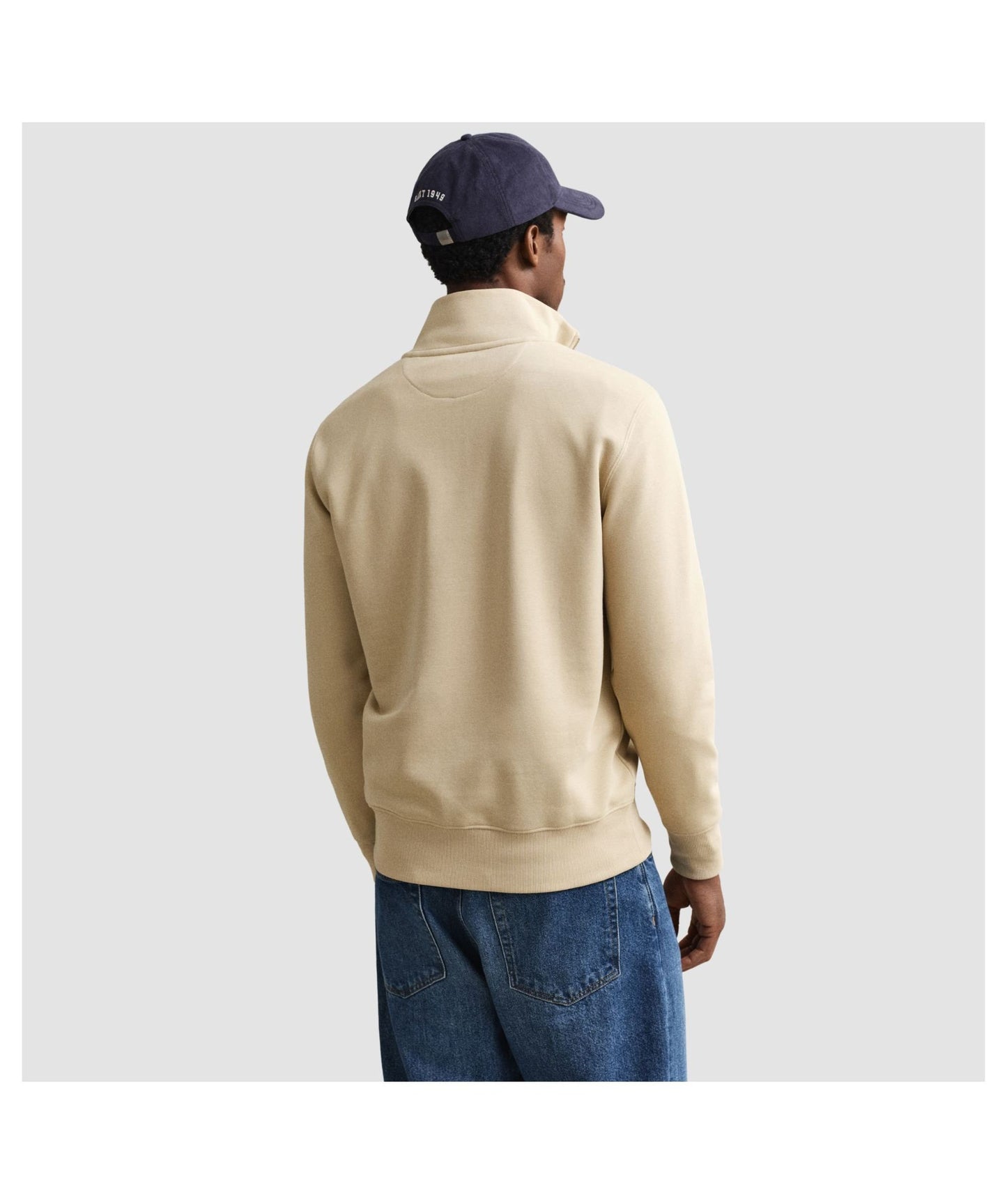 GANT Shield Half-Zip Sweatshirt - Oat Beige