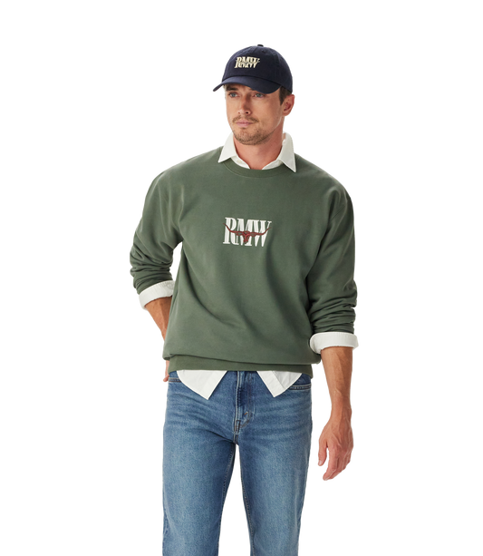 RM Williams Heritage Crew Sweatshirt-Spruce Green