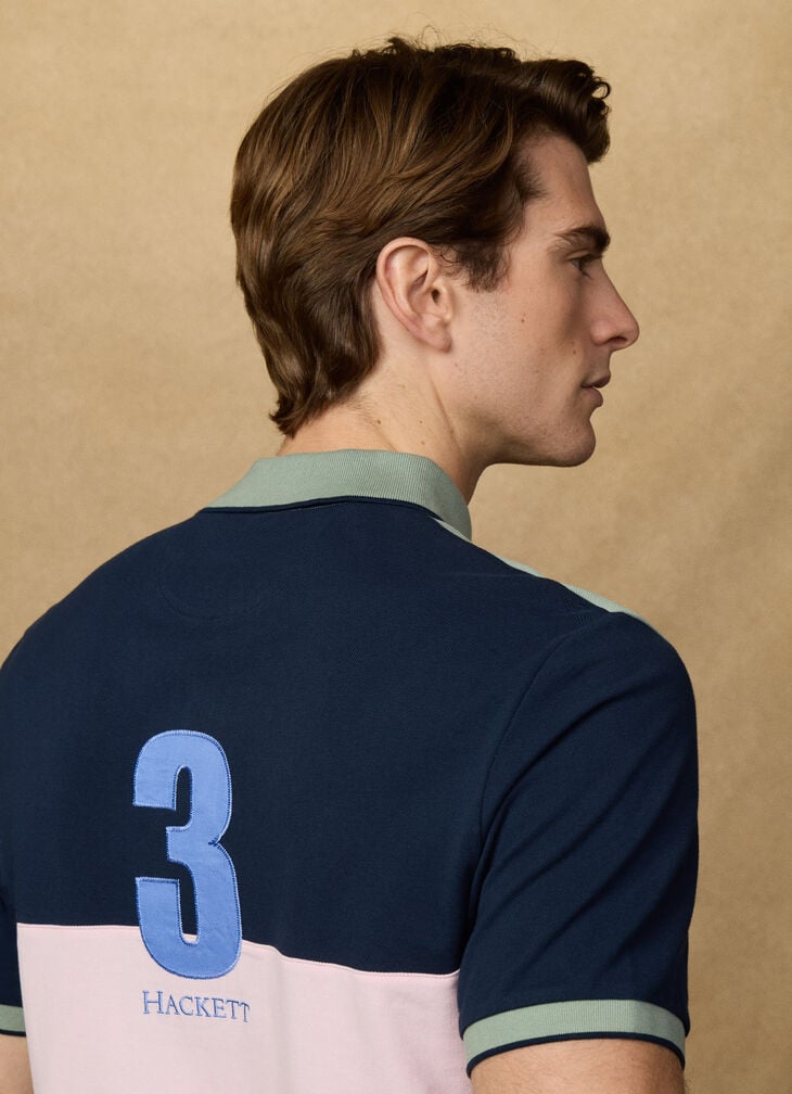 Hackett Heritage Classic Fit Back Panel Polo - Sage Green