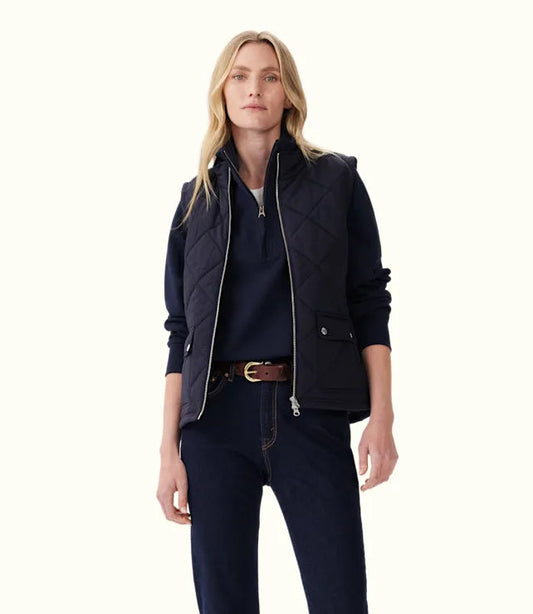 RM Williams Womens Willippa Vest-Navy