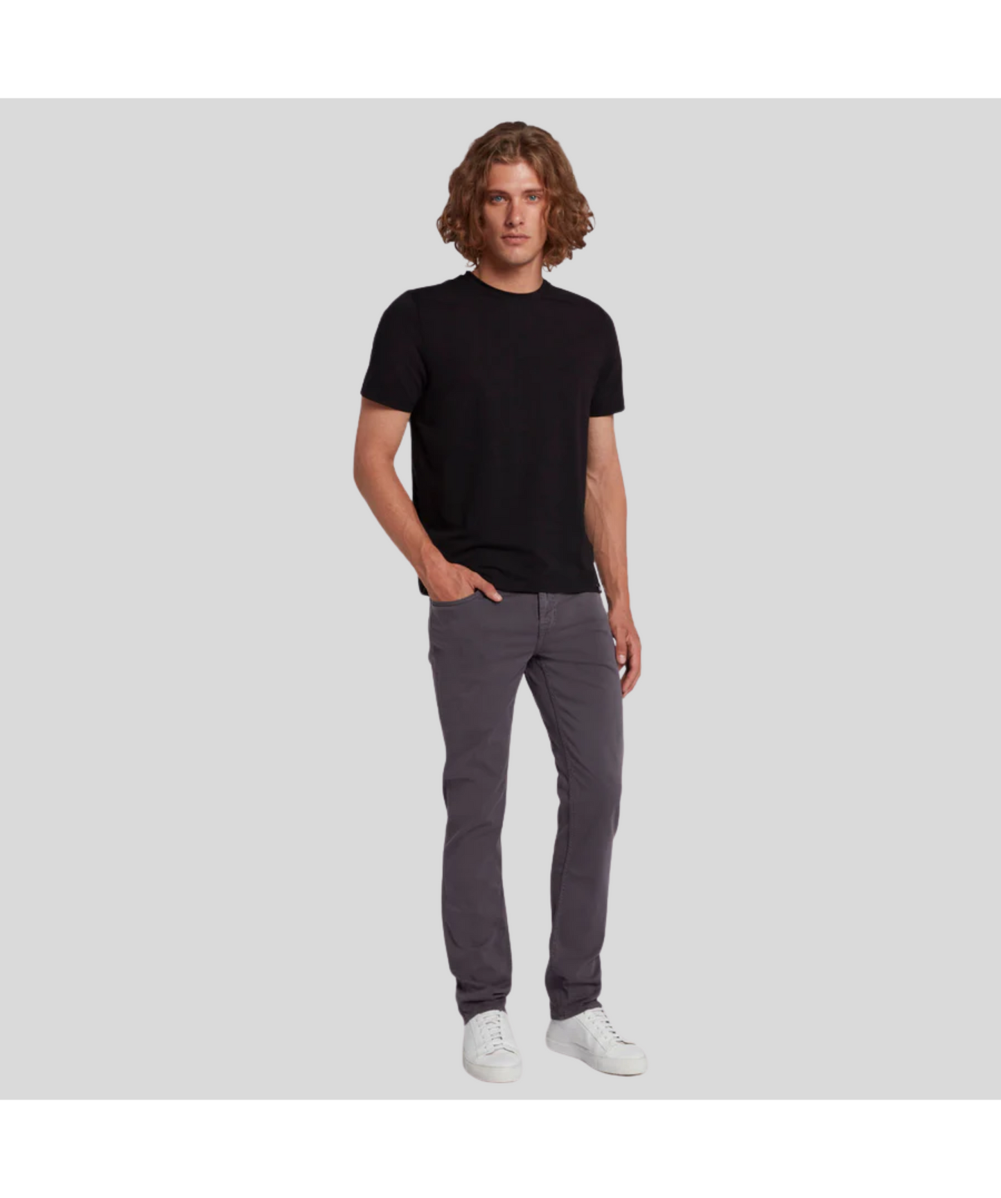 7 For All Mankind Luxe Performance Slimmy Stretch Sateen Gun Metal
