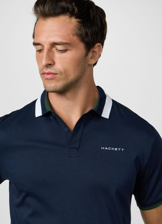 Hackett Sport Classic Fit Club Collar Polo Shirt