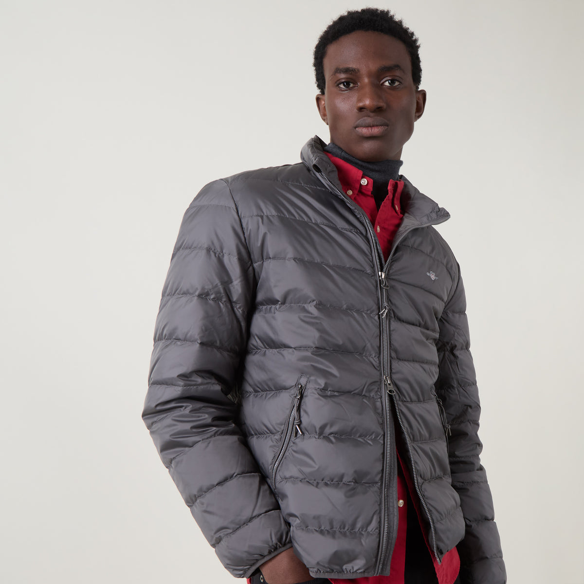 GANT Light Down Jacket-Dusky Anthracite