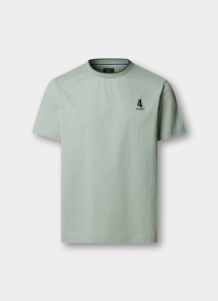 Hackett Heritage Classic Fit Number T-Shirt - Sage Green