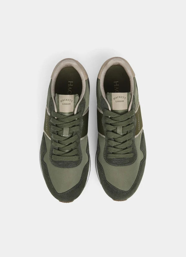 Hackett Keston Heritage Khaki Green Trainer