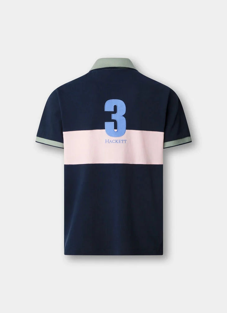 Hackett Heritage Classic Fit Back Panel Polo - Sage Green