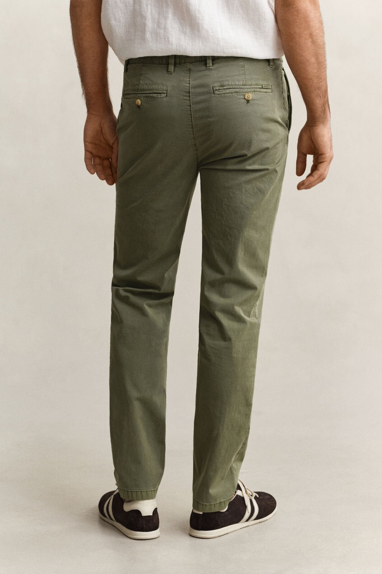GANT Slim Fit Sunfaded Chinos-Dry Herb Green
