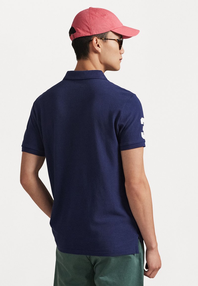Polo Ralph Lauren Custom Slim Fit Big Pony Mesh Polo Shirt-Newport Navy