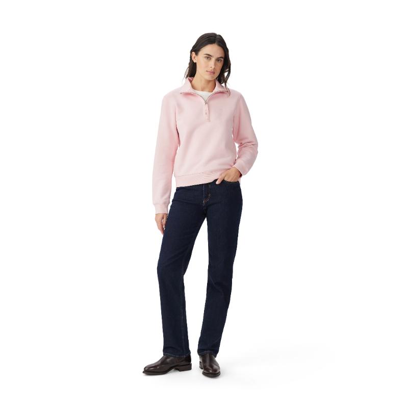 RM Williams Tricket Womens 1/4 Zip Sweatshirt-Pink