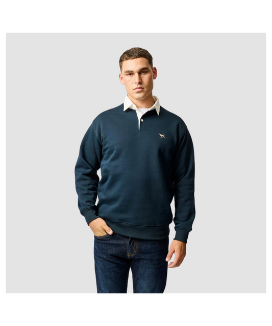 Rodd & Gunn Otago Rugby Shirt Sweat-Eclipse