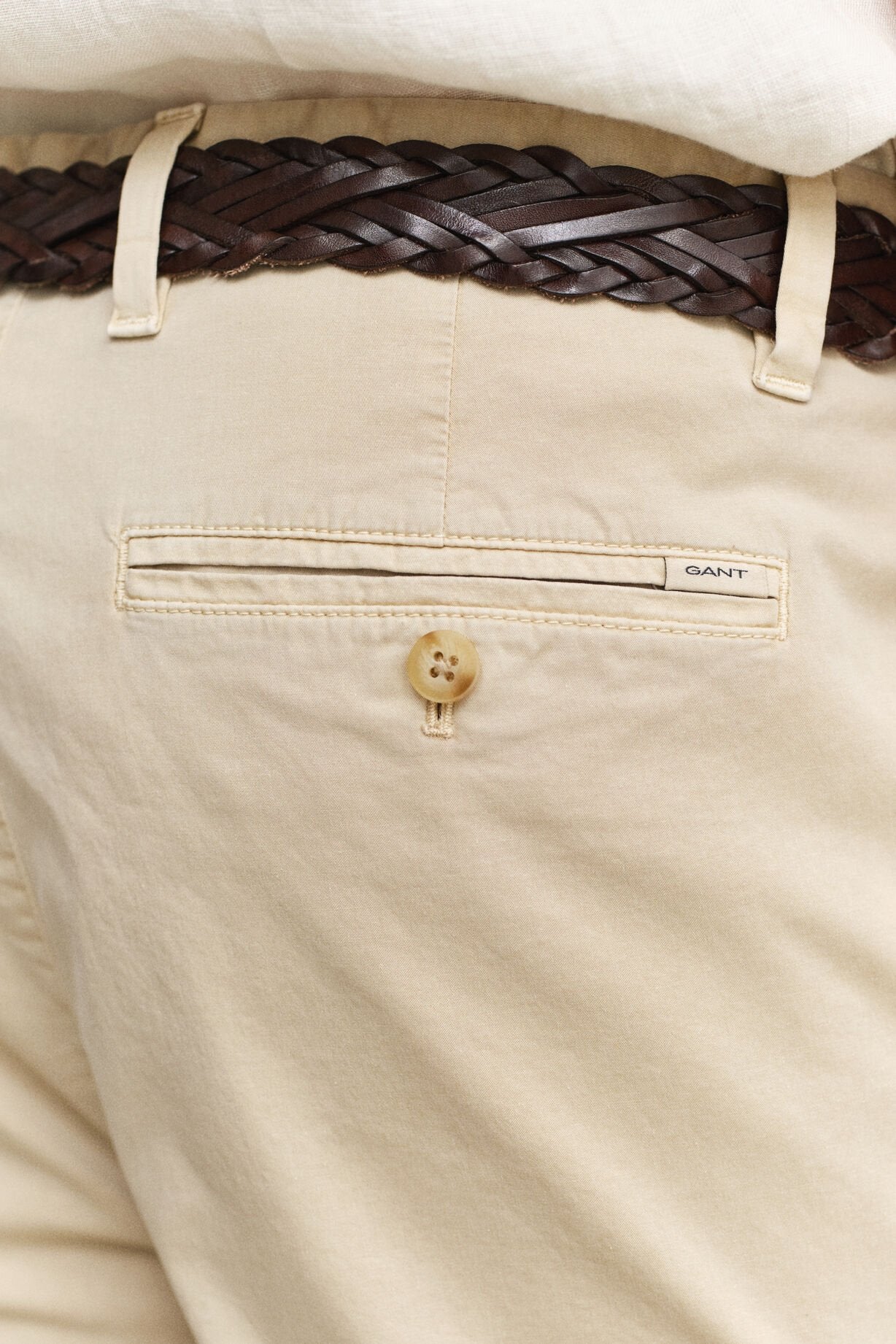 GANT Slim Fit Sunfaded Chinos-Oat Beige
