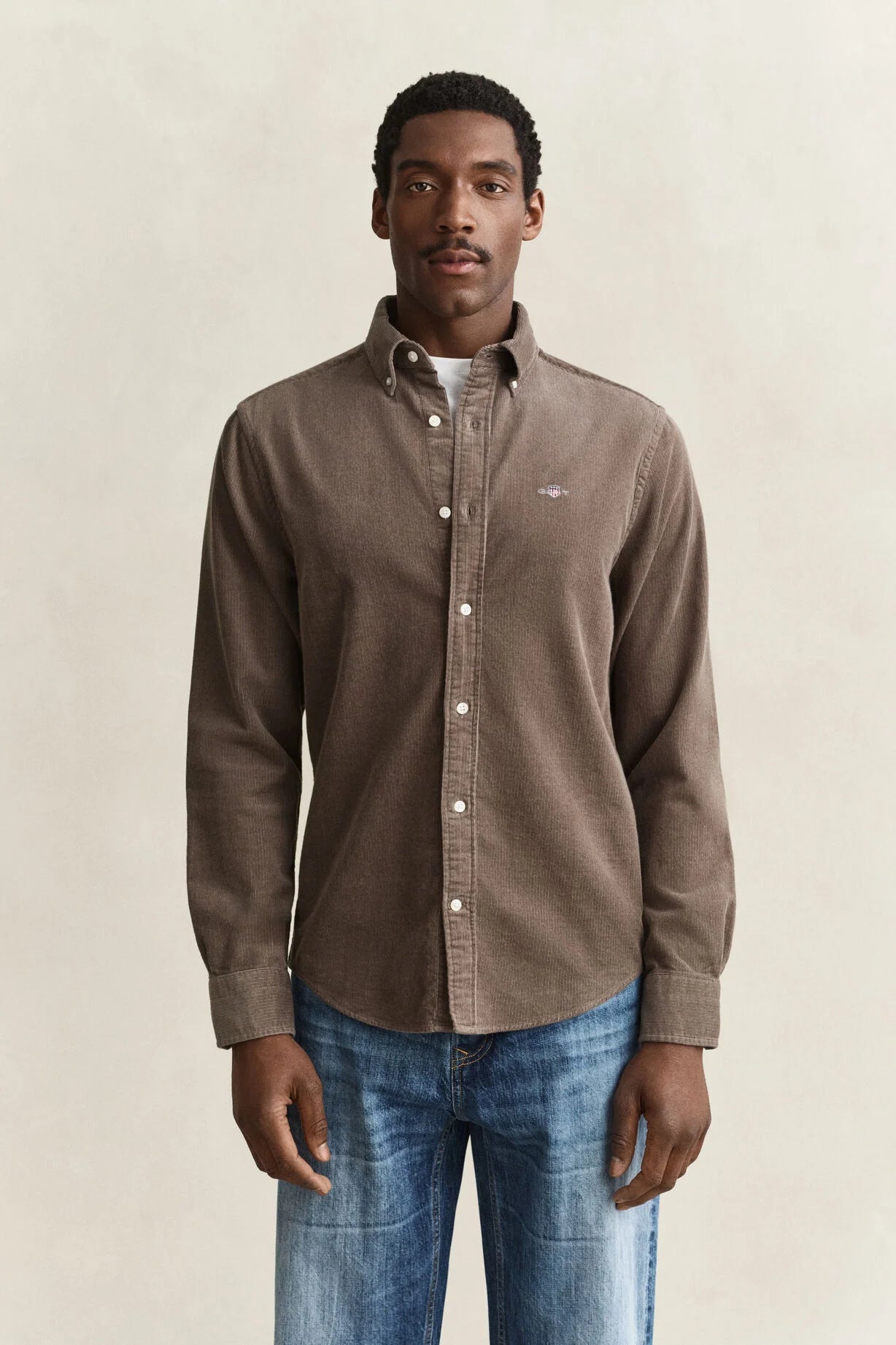 GANT Reg Fit Corduroy Shirt-Faded Taupe