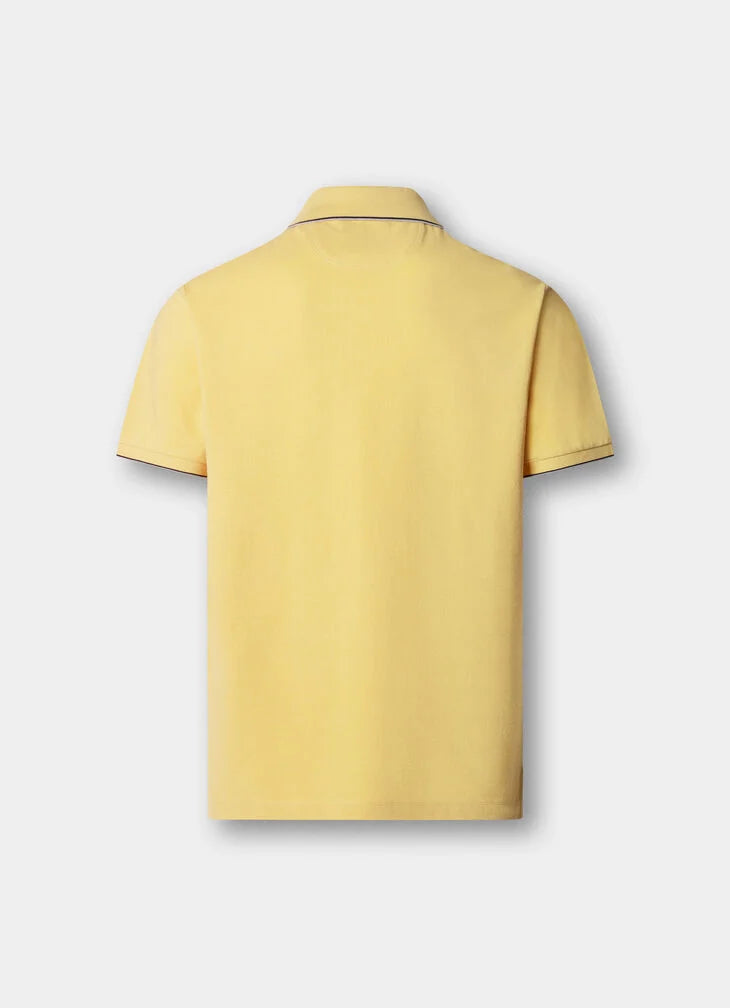Hackett Heritage Classic Fit Tipped Polo - Golden Yellow