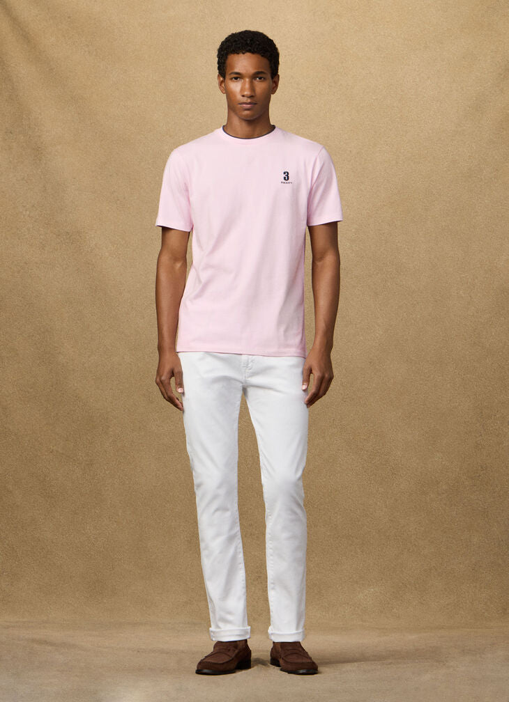Hackett Heritage Classic Fit Number T-Shirt - Light Pink