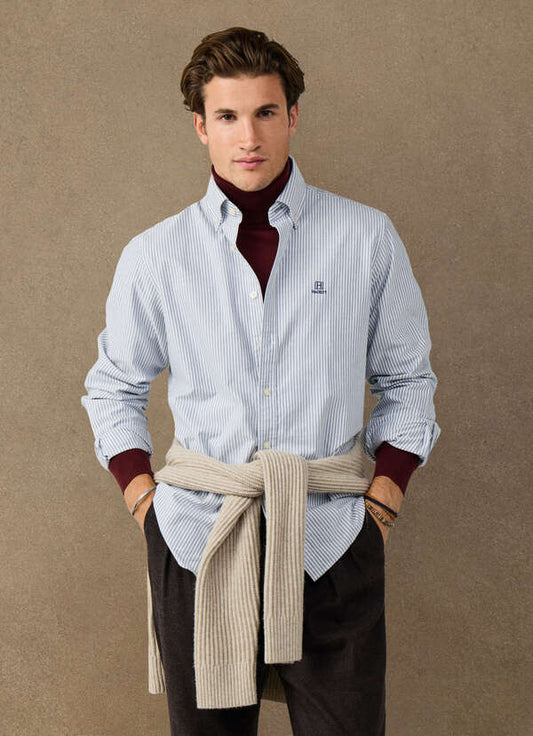Hackett Heritage Classic Fit Striped Oxford Shirt-Old Navy