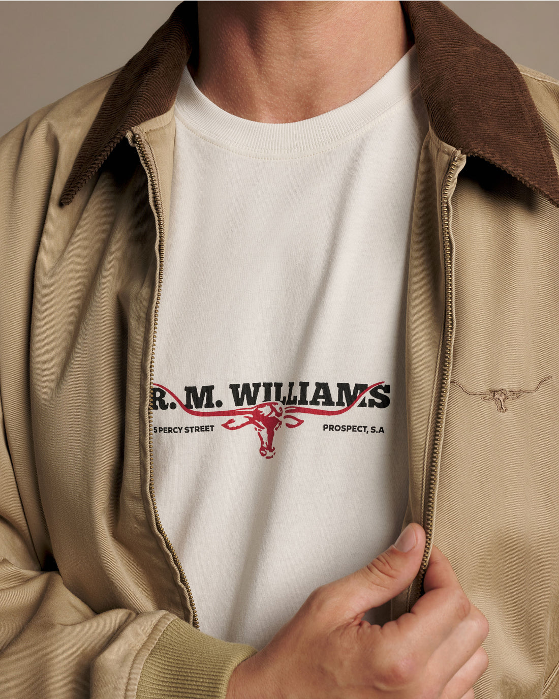 RM Williams Holt T-Shirt-Vintage White