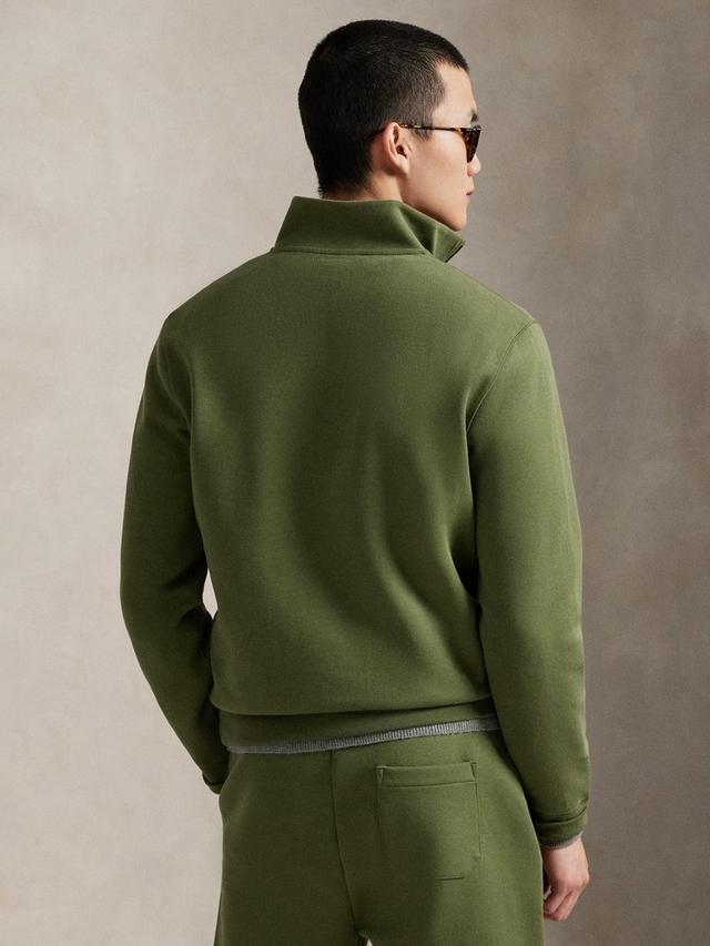 Polo Ralph Lauren Double-Knit Quarter-Zip Pullover-Olive