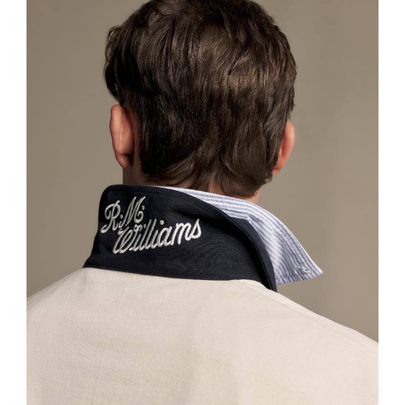 RM Williams Heritage Panel Rugby Shirt-Ecru