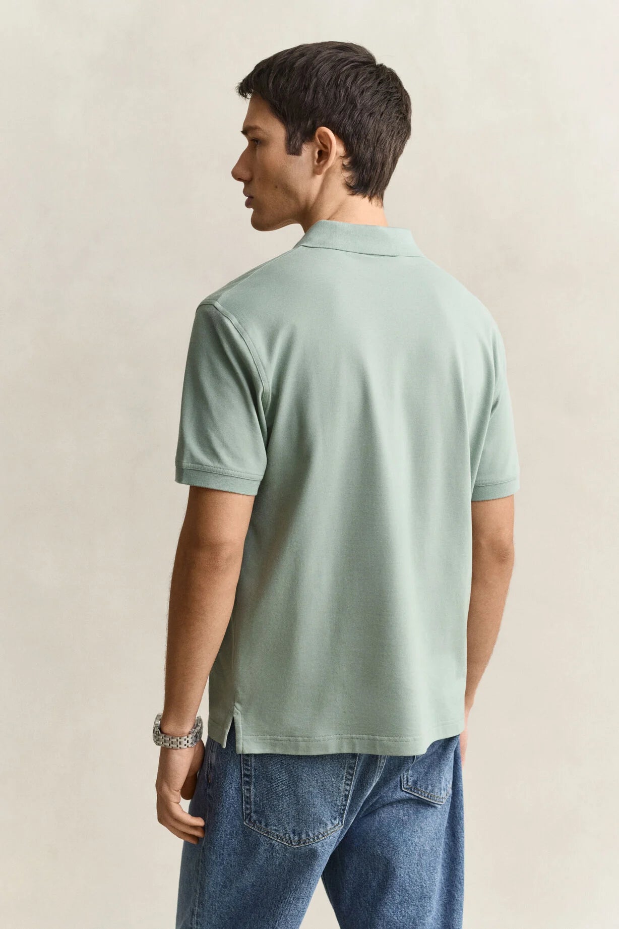 GANT Contrast Pique Polo Shirt-Surplus Mint