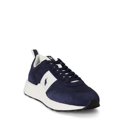 Polo Ralph Lauren Train 89 Suede and Oxford Trainer-Navy/Deckwash White