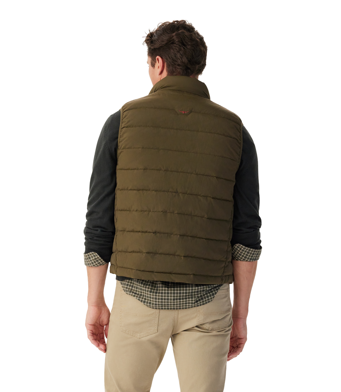 RM Williams Rydal Padded Vest-Dark Olive