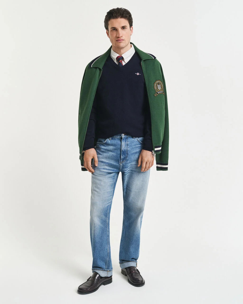 GANT Superfine Lambswool V-Neck Sweater